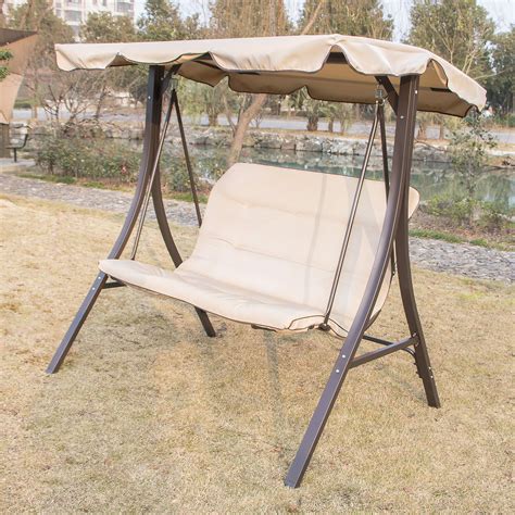 outdoor  person canopy swing glider hammock patio