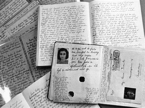 Anne Frank Holding Her Diary