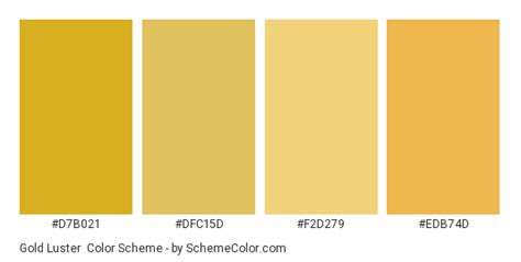Gold Luster Color Scheme Gold