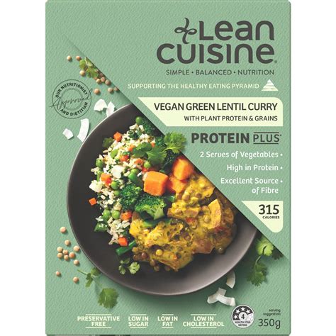 Lean Cuisine Protein Plus Vegan Green Lentil Curry Frozen Meal 350g