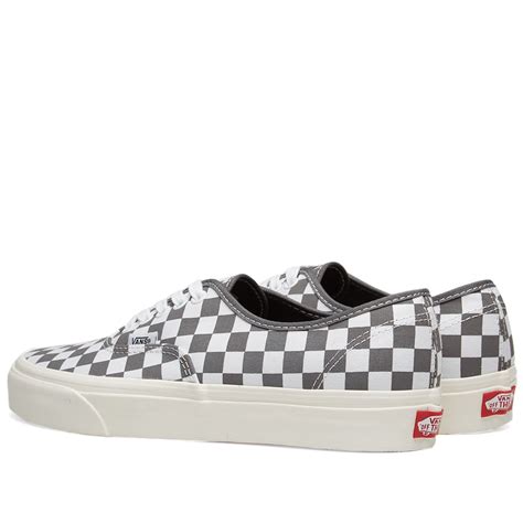 Vans Authentic Checkerboard Pewter And Marshmallow End