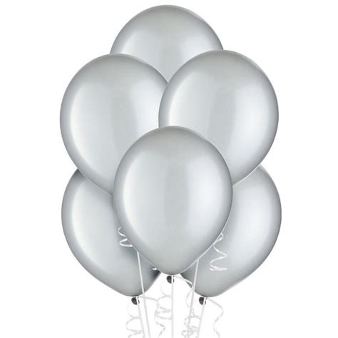 15ct 12in Silver Pearl Balloons Party City