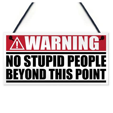 Buy Warning No Stupid People Beyond This Point Vintage