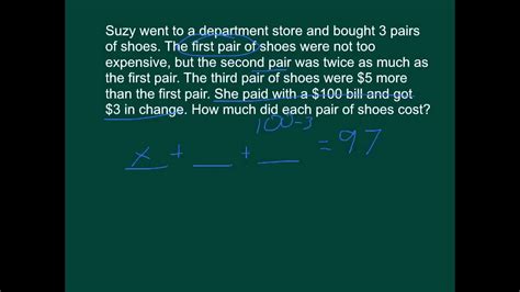 Multi Step Equation Writing From Word Problems Youtube
