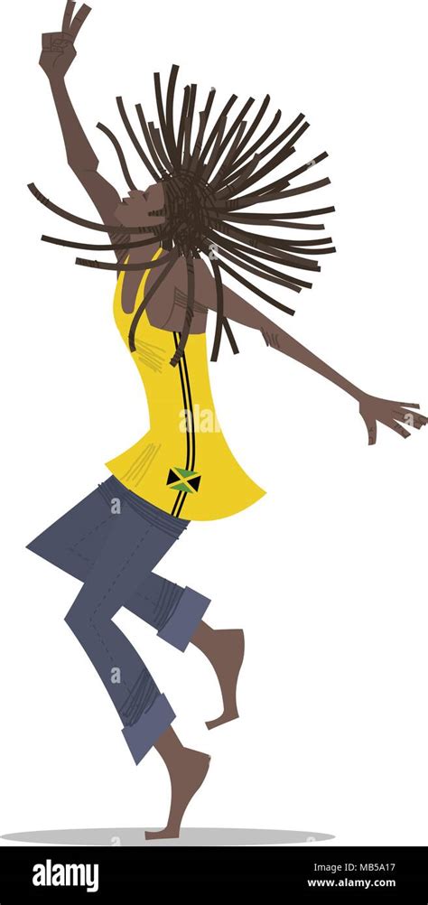 Rastaman Dancing Reggae Vector Illustration Stock Vector Image And Art