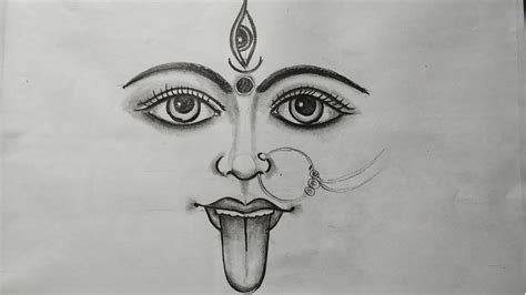 How To Draw Maa Kali Face Pencil Sketch For Beginners Step By Step How