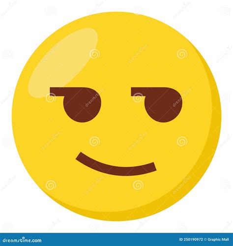 Smirking Emoji A Yellow Face With A Sly Smug Mischievous Or