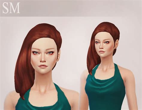 Simmaniacos Pénelope Hairstyle New Mesh Sims 4 Hairs Sims Hair
