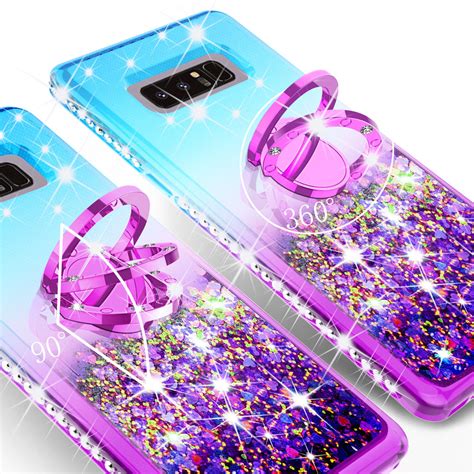 Glitter Phone Case Kickstand Compatible For Samsung Galaxy Note 8 Case