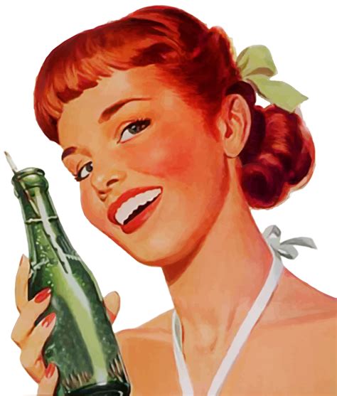 Vintage Girl Holding Soda Bottle Clip Art Image Clipsafari
