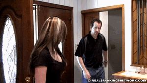 Corporalpunishmentblog A Hard Spanking From Dad In Front Of Her Friends