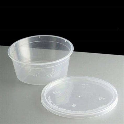 T12 Clear Round Plastic Container And Lid