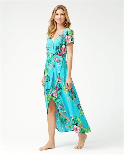 Tommy Bahama Fleur De Flora Wrap Dress In Blue Lyst
