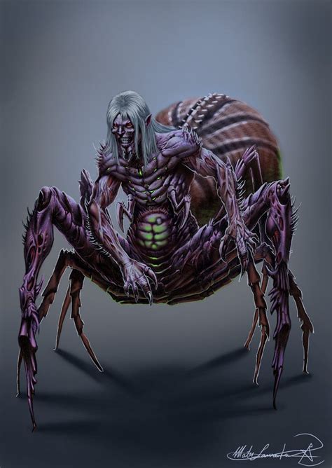 Drider By Mateslaurentiu On Deviantart Fantasy Monster Spider Art Dark Elf