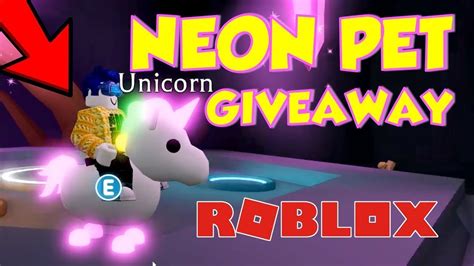 🎉 Adopt Me Giveaway 🎉tones Of Neons Roblox Youtube