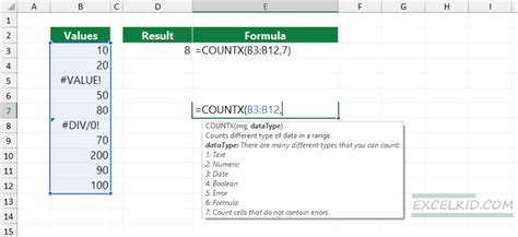 Count Cells That Do Not Contain Errors Excel Formula Excelkid