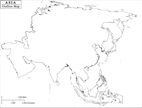 Blank Map Of Asia Printable Outline Map Of Asia Whatsanswer Asia
