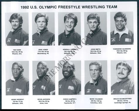 1992 Us Olympic Freestyle Wrestling Team Three Osu Cowboys On This