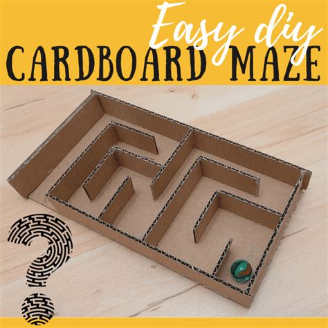 How To Make A Cardboard Maze For Kids Diy Cardboard Toy