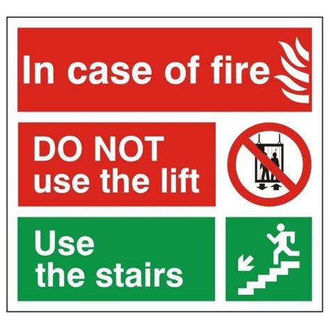 Check spelling or type a new query. White Rigid PVC In Case Of Fire DO NOT Use The Lift Sign ...