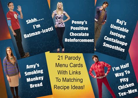 21 Editable The Big Bang Theory Parody Buffet Table Cards With Etsy
