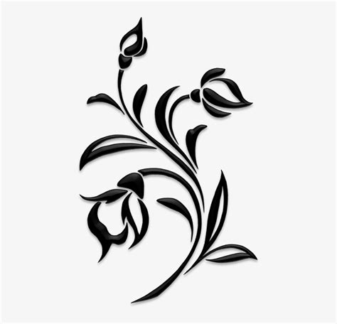 Flower Silhouettes Art And Islamic Graphics Black And White Flower Svgs