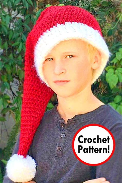 Christmas Hat Crochet Pattern Crochet Santa Hat December Beanie