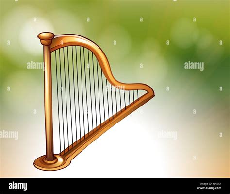 Illustration Of A Golden Harp Stock Vector Image And Art Alamy
