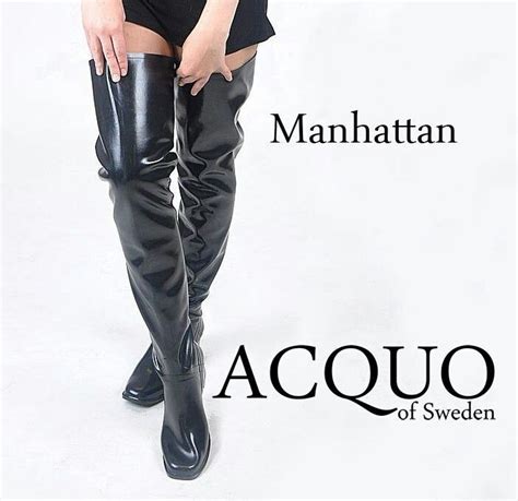 acquo rubber thigh boots manhattan luxury boots leather thigh high boots stiletto boots