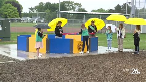 Green Bay Girl Scout Troop Cuts Ribbon For New Baird Elementary Playground Area Youtube