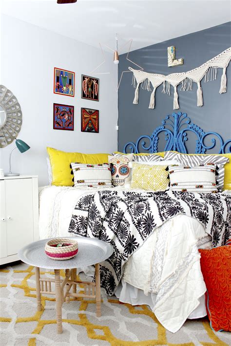 19 Home Decorating Ideas Bohemian Yellow Wall Colorful Furniture