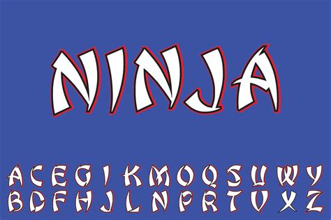 Ninja Alphabet School Stickers Lettering Design Alphabet