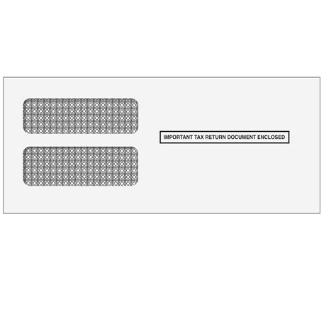 1099 3up Double Window Envelope For High Speed Inserting E