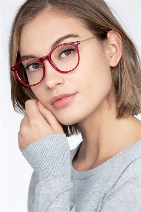 Quill Round Red Glasses For Women Eyebuydirect Canada