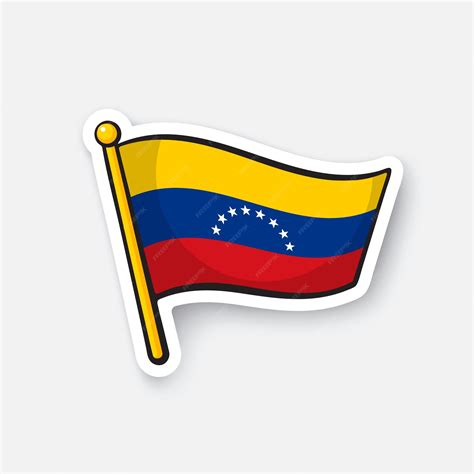 Ilustración Vectorial Bandera Nacional De Venezuela Símbolo De