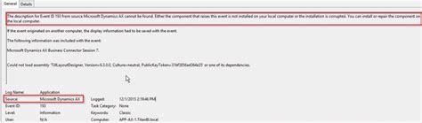 Remember to run the web installer as administrator. AX Event Log Message: The description for Event ID from ...