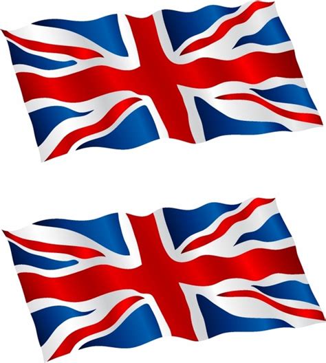 British Flag Flying In The Wind Vectors Graphic Art Designs In Editable