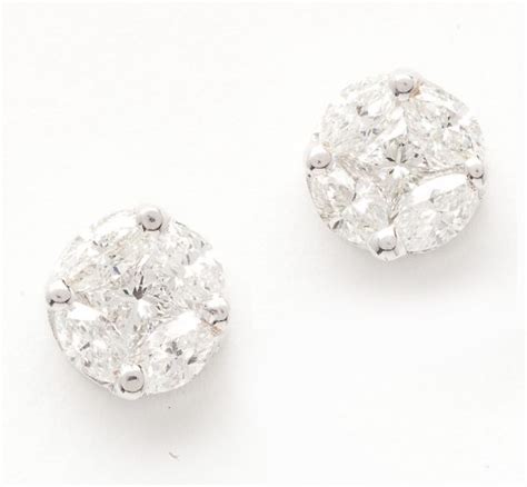 1 Carat Look Diamond Solitaire Earrings Sampat Jewellers Inc