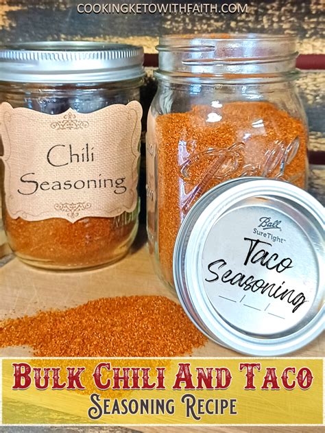 Bulk Chili And Taco Seasoning Cooking Keto With Faith