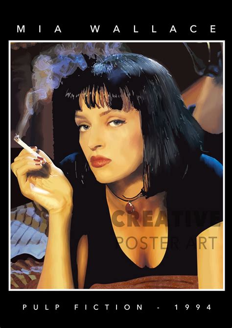Mia Wallace Poster Pulp Fiction Poster Wall Art Home Decor Etsy