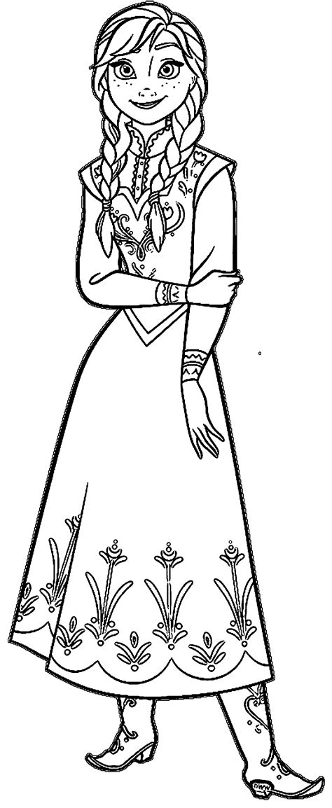 Disney Frozen Colouring Pages Anna - coloringpages2019