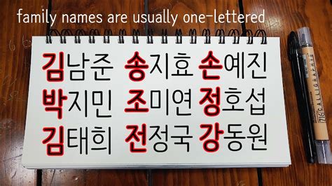 All About Korean Names And How To Read Them Correctly Youtube
