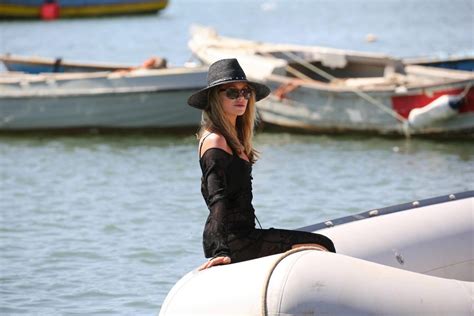 Abigail Abbey Clancy In Bikini At A Yacht On The Set Of Britains Next Top Model 10262016