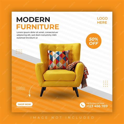 Premium Psd Modern Furniture Social Media Post Template