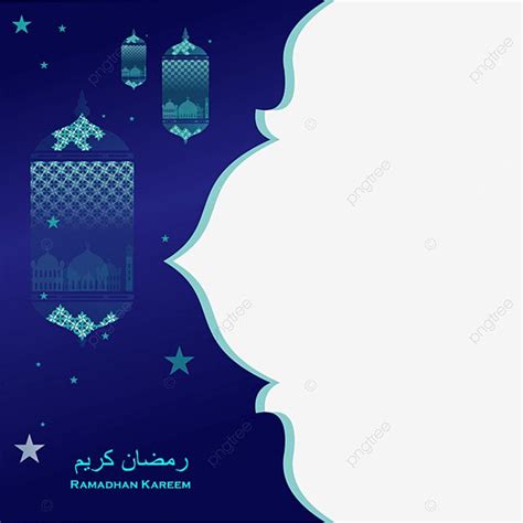Blues White Transparent Blue Background Ramadhan Pamflet Ramadhan