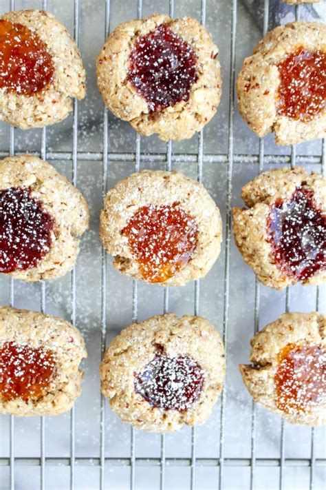 Almond And Jam Thumbprint Cookies Foodbyjonister