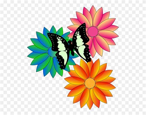 Animated Flowers And Butterflies Butterfly And Flowers Clip Art