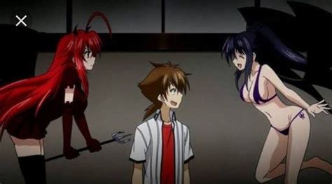 Rías And Akeno Fight For Issei High School Dxd Highschool Dxd Anime High School Dxd