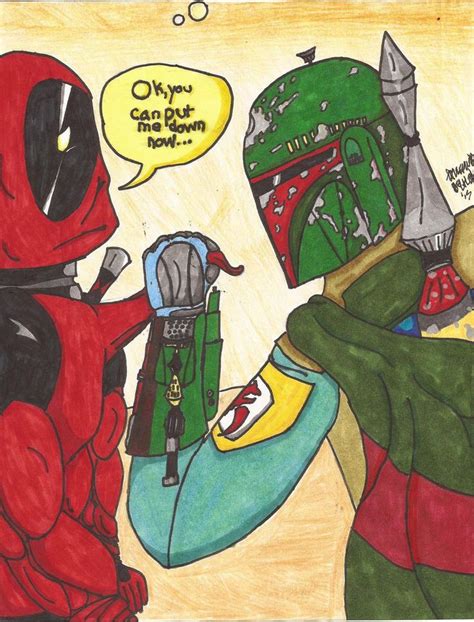 Deadpool Vs Boba Fett By Firespraymando On Deviantart