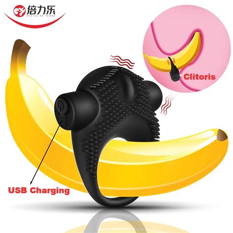 Beilile Delayed Ejaculation Penis Ring Vibrator Studs Usb Charging Silicone Cock Ring Vibrating